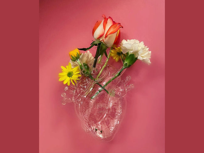 Love in Bloom Glass Heart Vase ラブインブルーム ガラスハートベース 