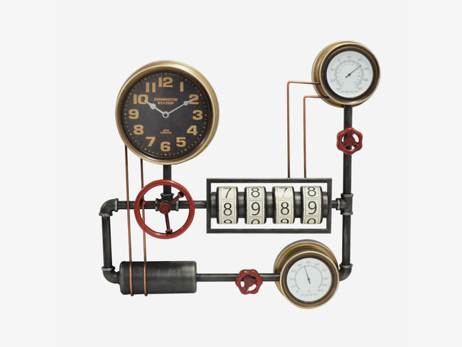 Steampunk Wall Clock with Dial | スチームパンクウォールクロック